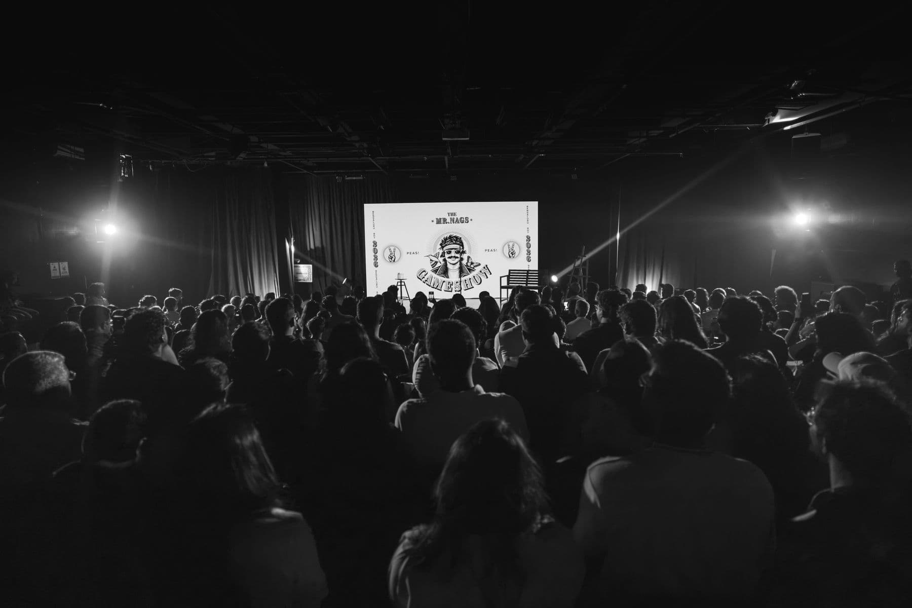 A packed hall watching Bengaluru Boy